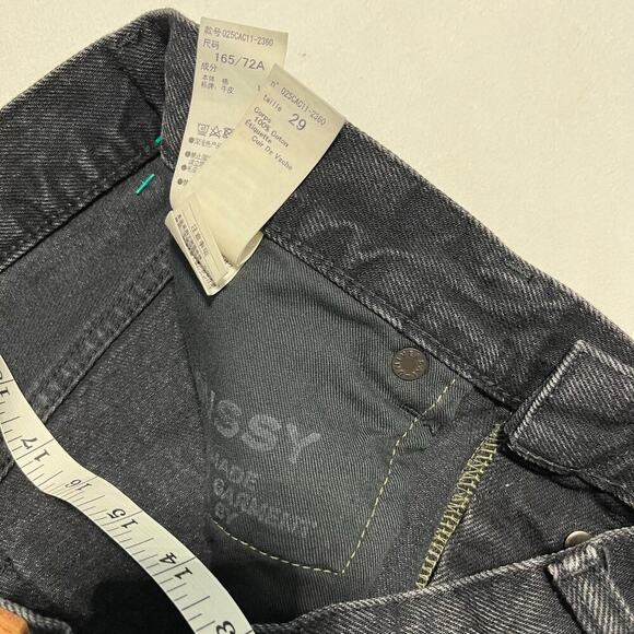 MOUSSY VINTAGE LINCOYA MINI SKIRT raw hem distressed women’s size 29 black wash - Picture 5 of 9